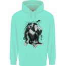 Chilled Out Chimp Chimpanzee Monkey Childrens Kids Hoodie Peppermint