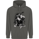 Chilled Out Chimp Chimpanzee Monkey Childrens Kids Hoodie Storm Grey