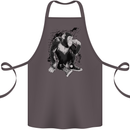 Chilled Out Chimp Chimpanzee Monkey Cotton Apron 100% Organic Dark Grey