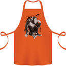 Chilled Out Chimp Chimpanzee Monkey Cotton Apron 100% Organic Orange