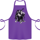 Chilled Out Chimp Chimpanzee Monkey Cotton Apron 100% Organic Purple