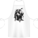 Chilled Out Chimp Chimpanzee Monkey Cotton Apron 100% Organic White