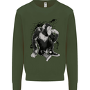 Chilled Out Chimp Chimpanzee Monkey Kids Sweatshirt Jumper Forest Green