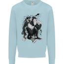 Chilled Out Chimp Chimpanzee Monkey Kids Sweatshirt Jumper Light Blue