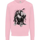Chilled Out Chimp Chimpanzee Monkey Kids Sweatshirt Jumper Light Pink