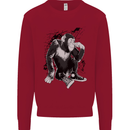 Chilled Out Chimp Chimpanzee Monkey Kids Sweatshirt Jumper Red