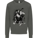 Chilled Out Chimp Chimpanzee Monkey Kids Sweatshirt Jumper Storm Grey