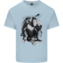 Chilled Out Chimp Chimpanzee Monkey Kids T-Shirt Childrens Light Blue