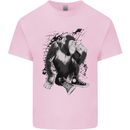 Chilled Out Chimp Chimpanzee Monkey Kids T-Shirt Childrens Light Pink