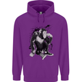 Chilled Out Chimp Chimpanzee Monkey Mens 80% Cotton Hoodie Purple