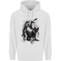 Chilled Out Chimp Chimpanzee Monkey Mens 80% Cotton Hoodie White
