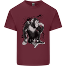 Chilled Out Chimp Chimpanzee Monkey Mens Cotton T-Shirt Tee Top Maroon