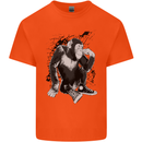 Chilled Out Chimp Chimpanzee Monkey Mens Cotton T-Shirt Tee Top Orange