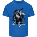 Chilled Out Chimp Chimpanzee Monkey Mens Cotton T-Shirt Tee Top Royal Blue