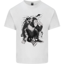 Chilled Out Chimp Chimpanzee Monkey Mens Cotton T-Shirt Tee Top White