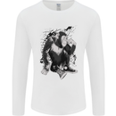 Chilled Out Chimp Chimpanzee Monkey Mens Long Sleeve T-Shirt White