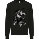Chilled Out Chimp Chimpanzee Monkey Mens Sweatshirt Jumper Black