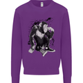 Chilled Out Chimp Chimpanzee Monkey Mens Sweatshirt Jumper Purple