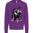 Chilled Out Chimp Chimpanzee Monkey Mens Sweatshirt Jumper Purple