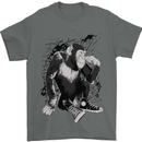 Chilled Out Chimp Chimpanzee Monkey Mens T-Shirt Cotton Gildan Charcoal