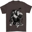 Chilled Out Chimp Chimpanzee Monkey Mens T-Shirt Cotton Gildan Dark Chocolate
