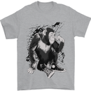 Chilled Out Chimp Chimpanzee Monkey Mens T-Shirt Cotton Gildan Sports Grey