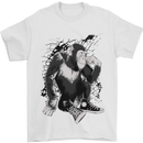 Chilled Out Chimp Chimpanzee Monkey Mens T-Shirt Cotton Gildan White