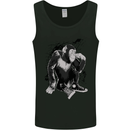 Chilled Out Chimp Chimpanzee Monkey Mens Vest Tank Top Black