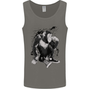 Chilled Out Chimp Chimpanzee Monkey Mens Vest Tank Top Charcoal