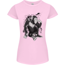 Chilled Out Chimp Chimpanzee Monkey Womens Petite Cut T-Shirt Light Pink
