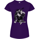 Chilled Out Chimp Chimpanzee Monkey Womens Petite Cut T-Shirt Purple