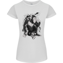Chilled Out Chimp Chimpanzee Monkey Womens Petite Cut T-Shirt White