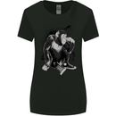 Chilled Out Chimp Chimpanzee Monkey Womens Wider Cut T-Shirt Black