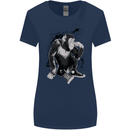 Chilled Out Chimp Chimpanzee Monkey Womens Wider Cut T-Shirt Navy Blue