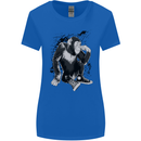 Chilled Out Chimp Chimpanzee Monkey Womens Wider Cut T-Shirt Royal Blue