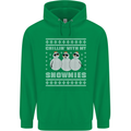 Chillin With My Snowmies Funny Christmas Childrens Kids Hoodie Irish Green