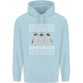 Chillin With My Snowmies Funny Christmas Childrens Kids Hoodie Light Blue