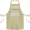 Chillin With My Snowmies Funny Christmas Cotton Apron 100% Organic Khaki