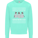 Chillin With My Snowmies Funny Christmas Kids Sweatshirt Jumper Peppermint