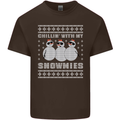 Chillin With My Snowmies Funny Christmas Kids T-Shirt Childrens Chocolate
