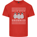 Chillin With My Snowmies Funny Christmas Kids T-Shirt Childrens Red