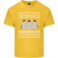 Chillin With My Snowmies Funny Christmas Kids T-Shirt Childrens Yellow