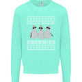 Chillin With My Snowmies Funny Christmas Mens Sweatshirt Jumper Peppermint