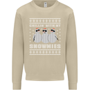 Chillin With My Snowmies Funny Christmas Mens Sweatshirt Jumper Sand