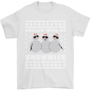 Chillin With My Snowmies Funny Christmas Mens T-Shirt Cotton Gildan White