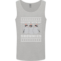 Chillin With My Snowmies Funny Christmas Mens Vest Tank Top Sports Grey