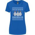 Chillin With My Snowmies Funny Christmas Womens Wider Cut T-Shirt Royal Blue