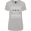 Chillin With My Snowmies Funny Christmas Womens Wider Cut T-Shirt Sports Grey