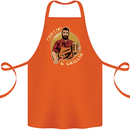 Chillin & Grillin Funny BBQ Beer Camping Cotton Apron 100% Organic Orange