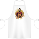 Chillin & Grillin Funny BBQ Beer Camping Cotton Apron 100% Organic White